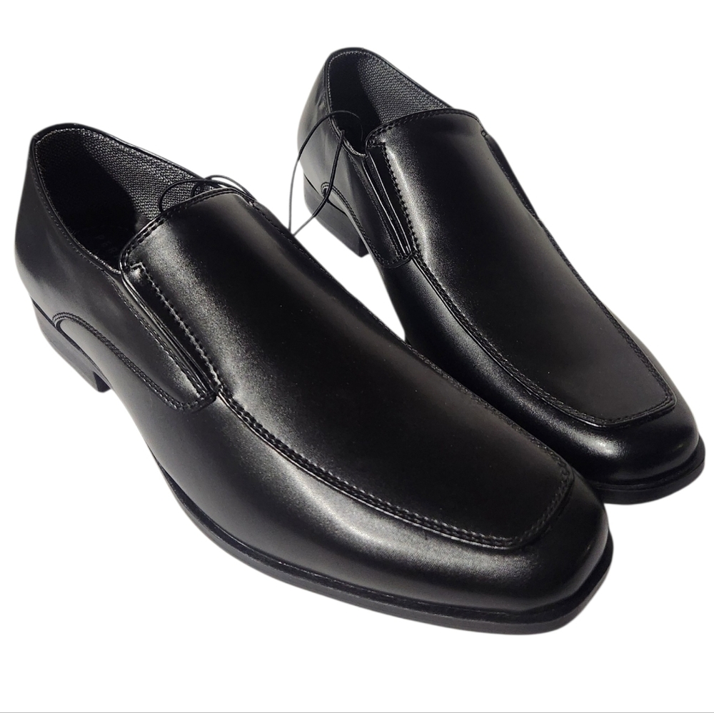 NEW Perry Ellis Rosen 2 Black Dress  Shoes Loafers Wide